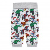 Pantaloni pentru bebeluși din bumbac cu imprimeu Marvel, gri Cool club 271928 4