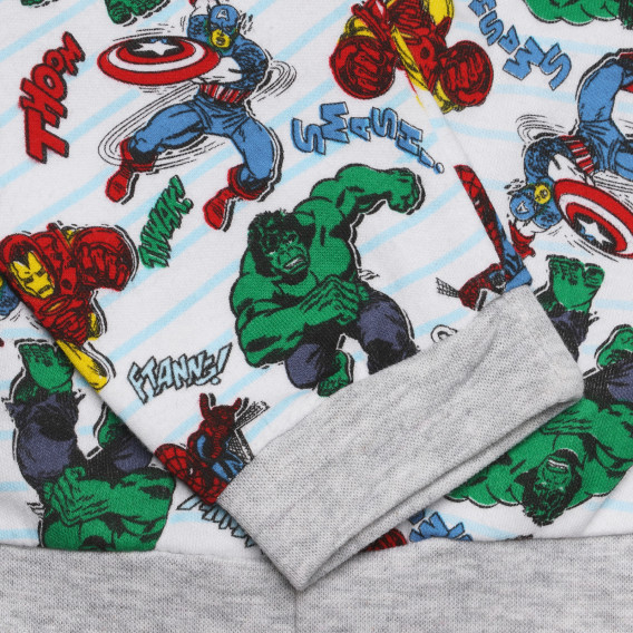 Pantaloni pentru bebeluși din bumbac cu imprimeu Marvel, gri Cool club 271929 3