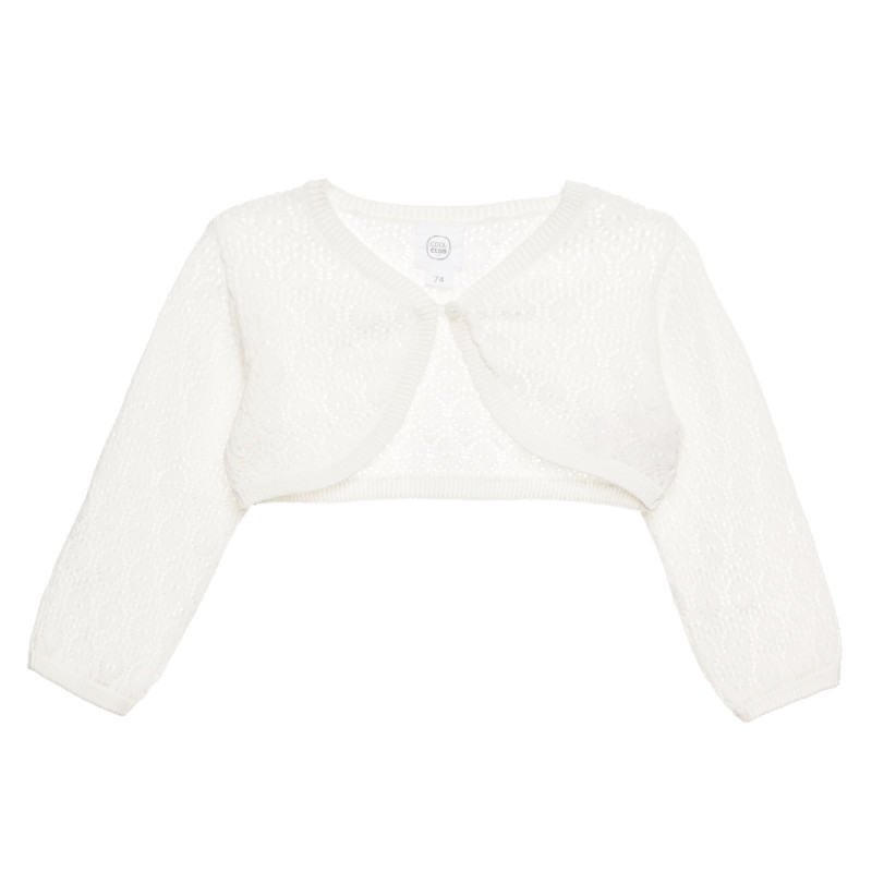 Bolero tricotat pentru bebeluș, alb   271930
