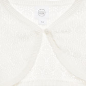 Bolero tricotat pentru bebeluș, alb  Cool club 271931 2