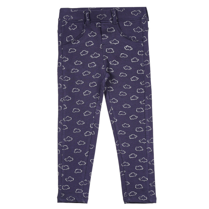 Pantaloni ajustați cu imprimeu de norișori pentru bebeluși  271966