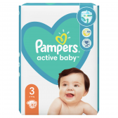 Scutece de unică folosință Active Baby, mărimea 3, 6-10 kg, 82 buc. Pampers 272488 2