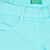 Pantaloni fitted, albastru deschis Benetton 272632 6
