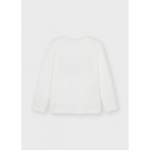 Bluză albă din bumbac cu aplicație roșie  Mayoral 272915 2