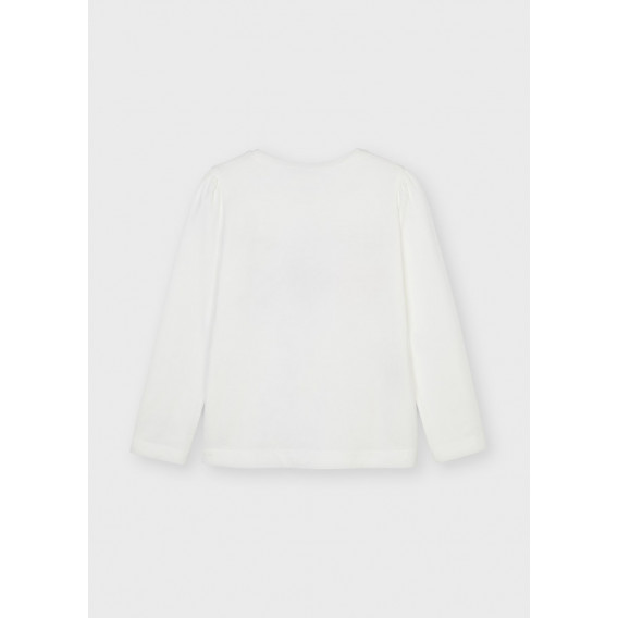 Bluză albă din bumbac cu aplicație roșie  Mayoral 272915 2