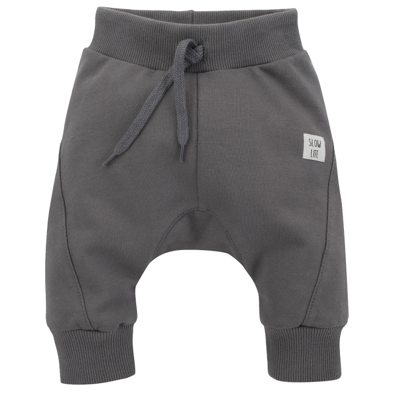 Pantaloni de bumbac pentru bebeluși, de culoare maro  272936