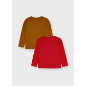 Set de bumbac din două bluze, roșu și maro Mayoral 272962 2