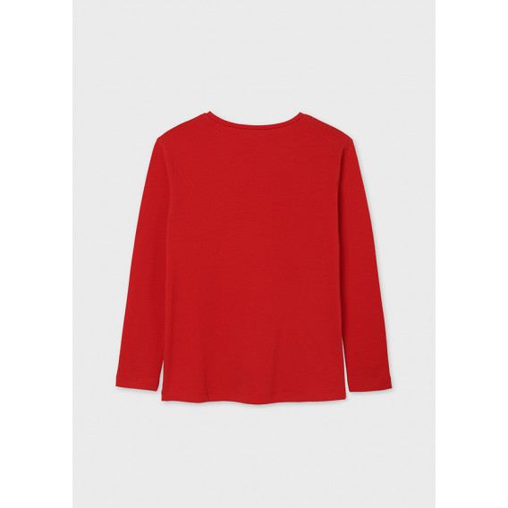 Bluză din bumbac cu imprimeu grafic, roșie Mayoral 273064 2