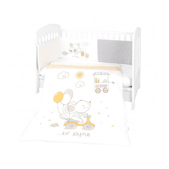 Set de dormit pentru bebeluși Șoricei Jucăuși, 60 x 120 cm, 3 piese Kikkaboo 273480 