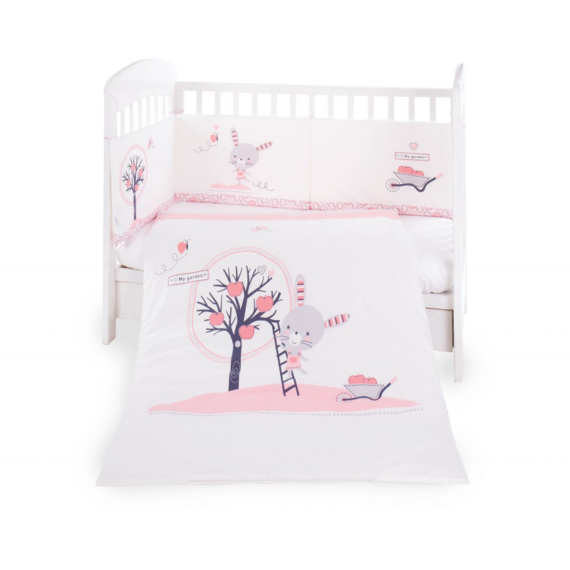 Set de dormit pentru bebeluși Iepuraș Roz, 70 x 140 cm, 3 piese  273484
