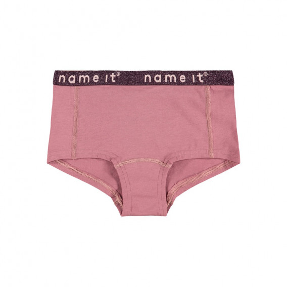 Set de două perechi de bikini din bumbac organic, roz Name it 273521 3