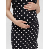 Rochie din bumbac organic pentru gravide cu imprimeu figural, neagră Mamalicious 273572 6