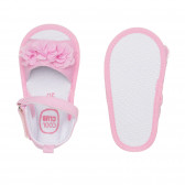 Sandale moi roz cu aplicație de flori pentru bebeluși, Cool Club Cool club 273682 3