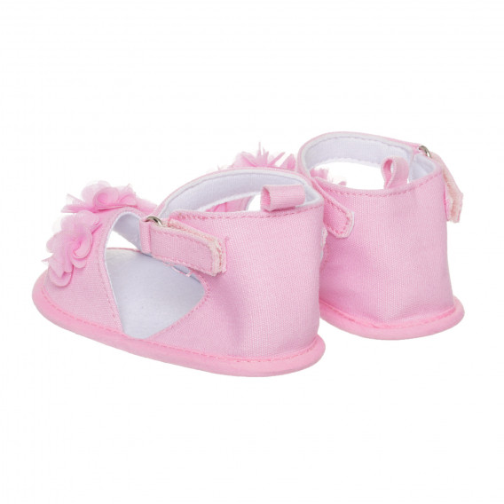 Sandale moi roz cu aplicație de flori pentru bebeluși, Cool Club Cool club 273683 2