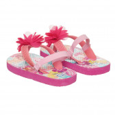 Sandale cu baretă între degete cu floare, roz Cool club 273759 3