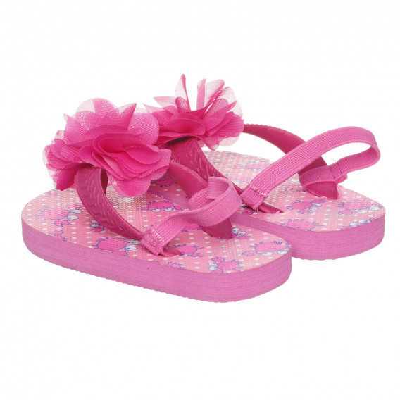 Sandale de la picior cu floare, roz Cool club 273765 2