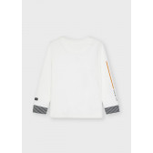 Bluză din bumbac cu imprimeu skateboarder, albă Mayoral 273885 2