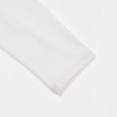 Bluză din bumbac cu mâneci lungi și guler pentru fete, albă Cool club 274396 3