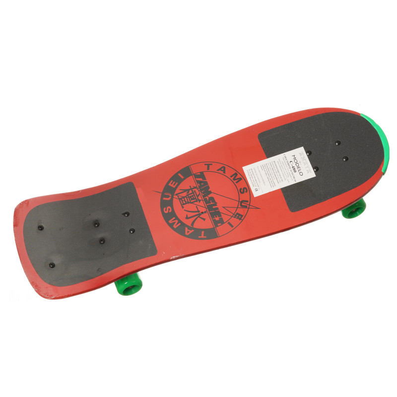Skateboard, c-480, roșu cu detalii verzi  274448