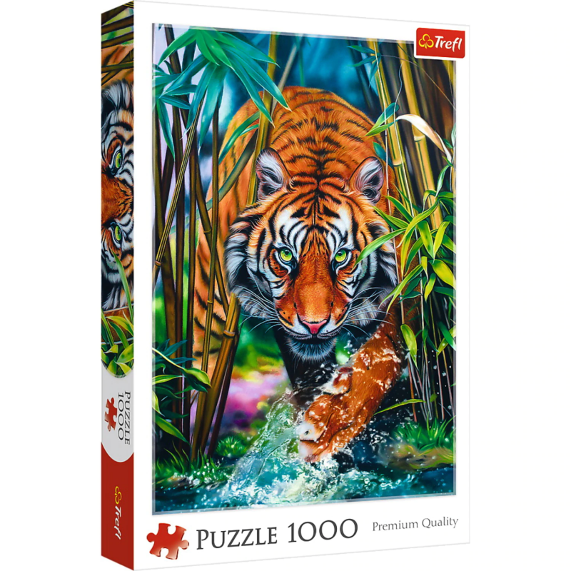 Puzzle - Tigru prădător, 1000 de elemente  274544