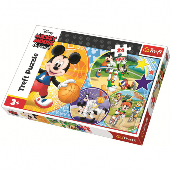 Puzzle - Mickey Mouse, timpul pentru sport, 24 de elemente Trefl 274574 