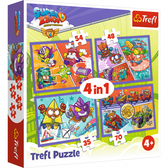 Super zinks puzzle 4 în 1  Trefl 274689 