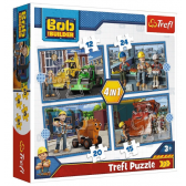 Bob constructorul, puzzle 4 în 1 pentru o zi plină Trefl 274694 