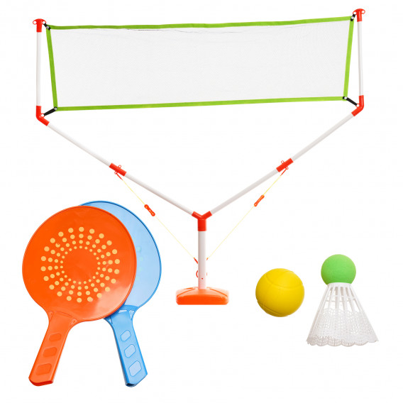 Plasă de badminton și tenis cu 2 rachete King Sport 274919 2