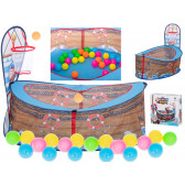 Piscină pentru joaca cu mingi și coș de baschet, pentru copii  Ikonka 275334 2