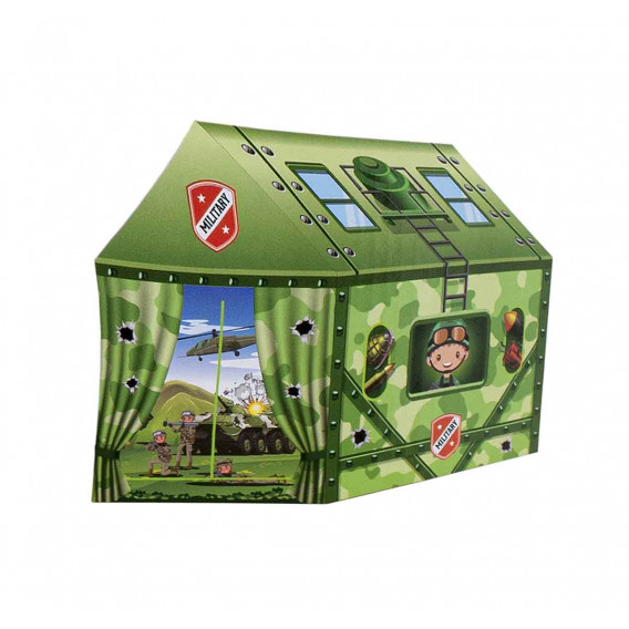 Cort de joacă militar verde, pentru copii  Ikonka 275341 2