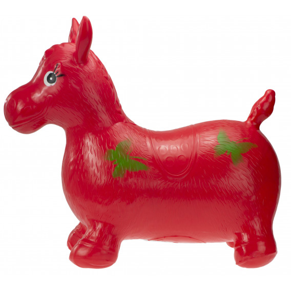 Jucărie de călărit, cal roșu Ikonka 275479 2