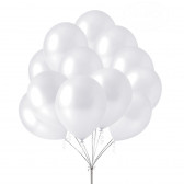 Set de 80 de baloane alb sidefat Ikonka 275552 