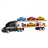 Autotransportator negru de 39 cm cu 6 mașini incluse Dino Toys 275807 5