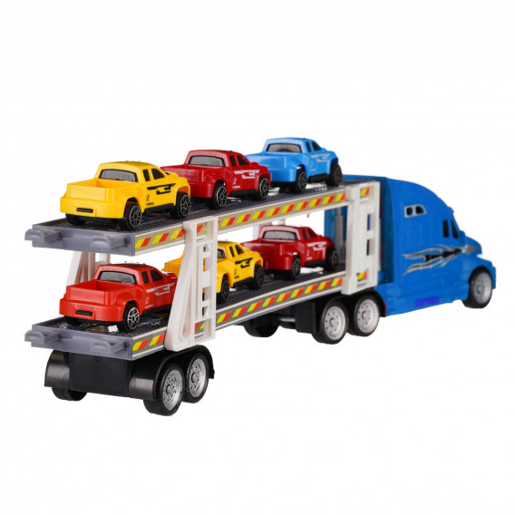 Autotransportator cu 6 mașinuțe incluse, albastru 39 cm. Dino Toys 276170 2