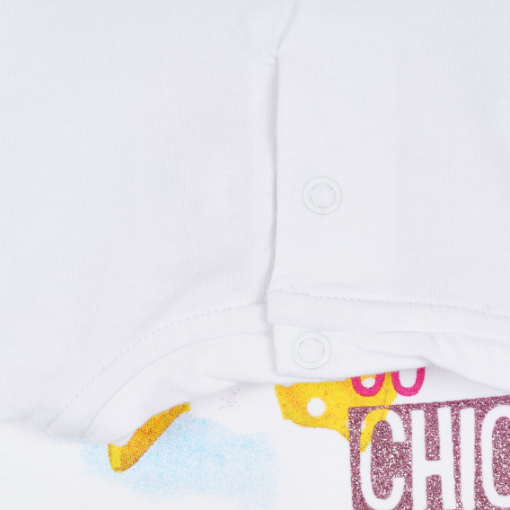 Bluză Chicco albă din bumbac pentru fetiță Chicco 276289 3
