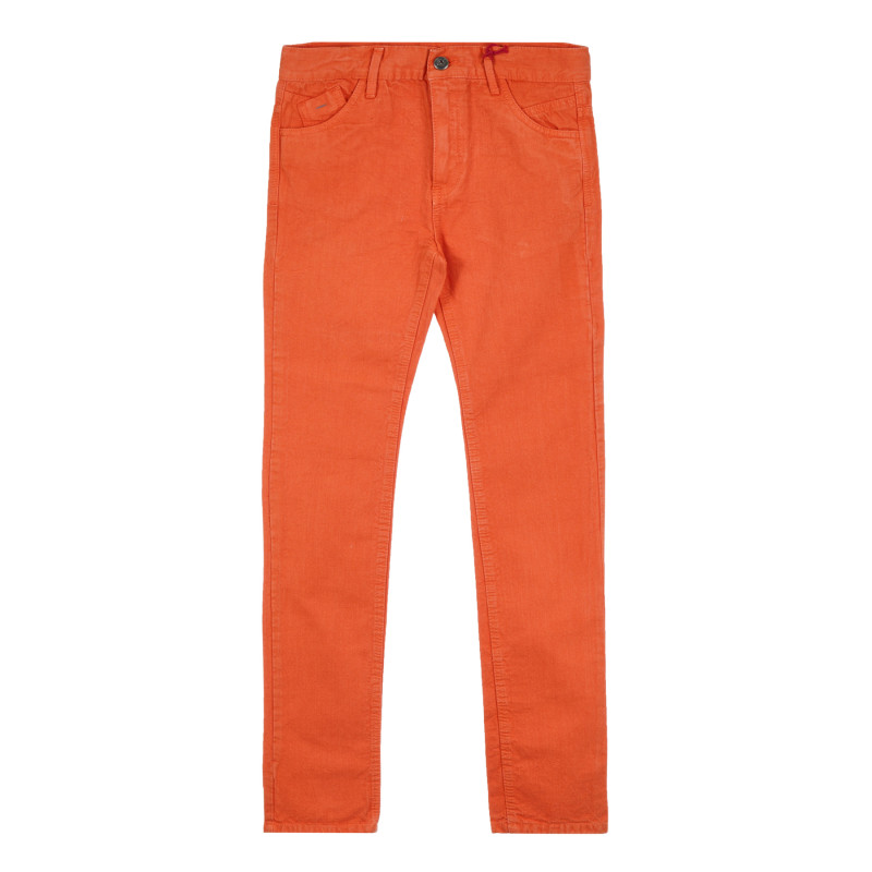 Pantaloni denim portocalii pentru fete  276322