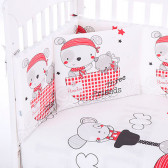 Set de lenjerie de pat pentru copii - 6 părți, 70x140 cm., Pirați Kikkaboo 276548 2