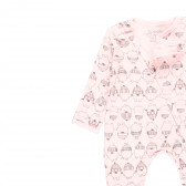 Salopetă din bumbac pentru bebeluși, de culoare roz Boboli 276648 4