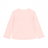 Bluză din bumbac cu imprimeu grafic, roz Boboli 276849 2