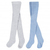 Set de doi ciorapi pentru bebeluși, gri și albastru Cool club 277093 