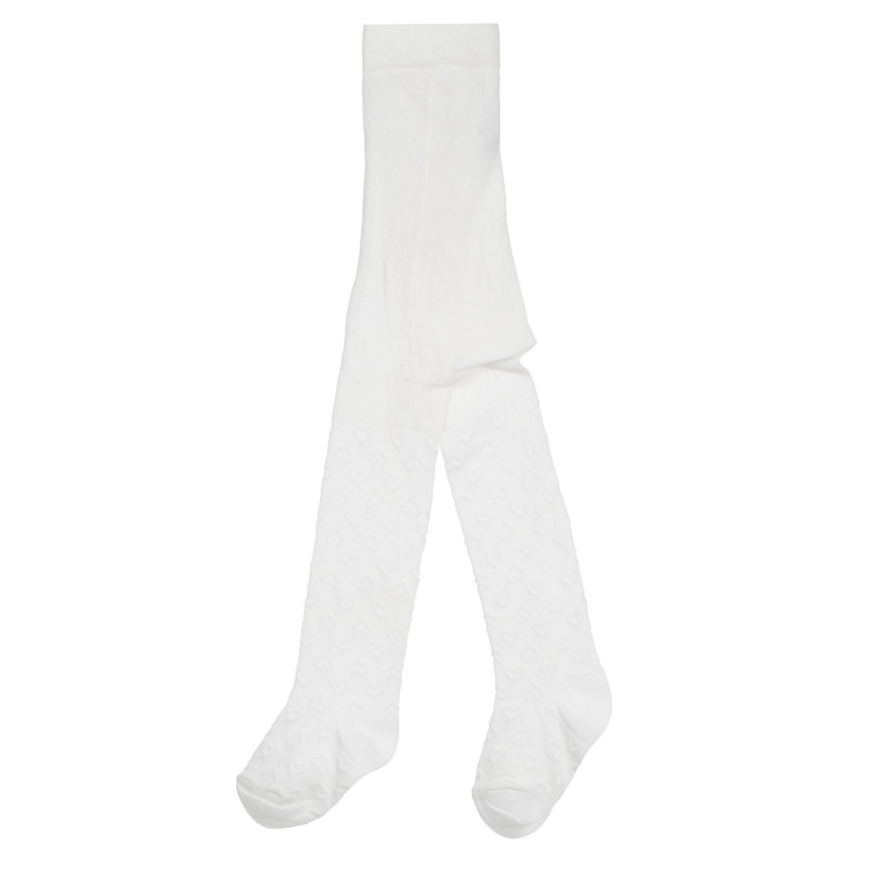Ciorapi cu imprimeu inimă pentru bebeluș, alb  277160