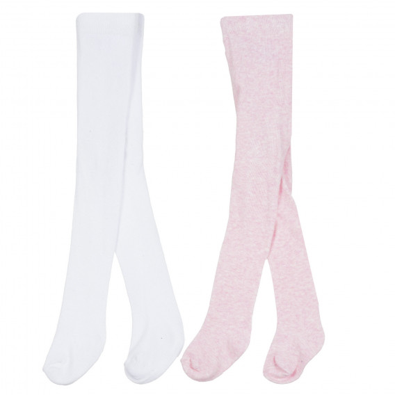 Set de doi ciorapi pentru bebeluși, roz și alb Cool club 277168 