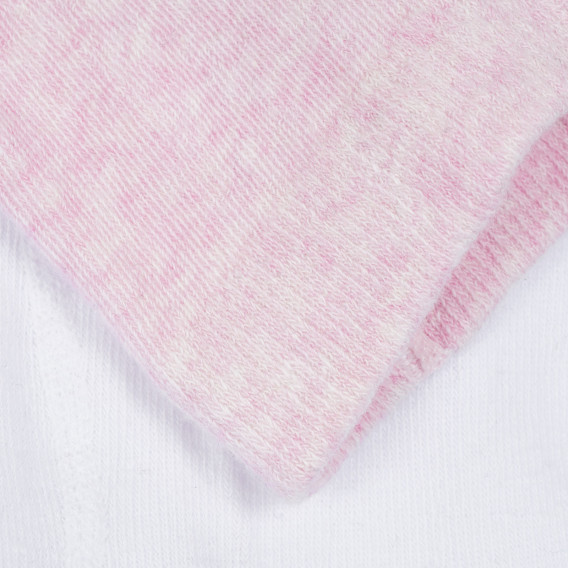 Set de doi ciorapi pentru bebeluși, roz și alb Cool club 277171 4