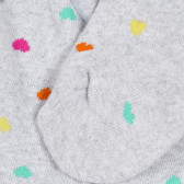 Ciorapi cu imprimeu de inimi multicolore pentru bebeluși, gri Cool club 277192 3