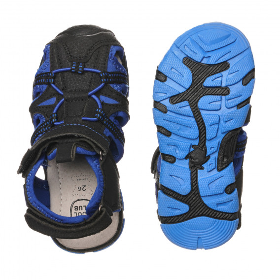 Sandale cu șireturi elastice, albastru cu negru Cool club 277290 3