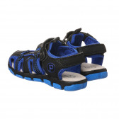 Sandale cu șireturi elastice, albastru cu negru Cool club 277291 2
