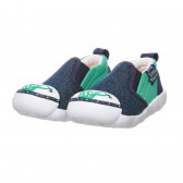 Sneakers din material textil cu aplicație pentru bebeluș, albastru Cool club 277312 