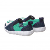 Sneakers din material textil cu aplicație pentru bebeluș, albastru Cool club 277314 2