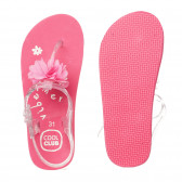 Sandale de cauciuc cu flori, roz Cool club 277374 3