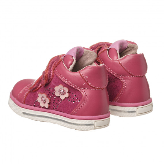 Ghete cu aplicatie florală pentru bebelus, roz Cool club 277437 2